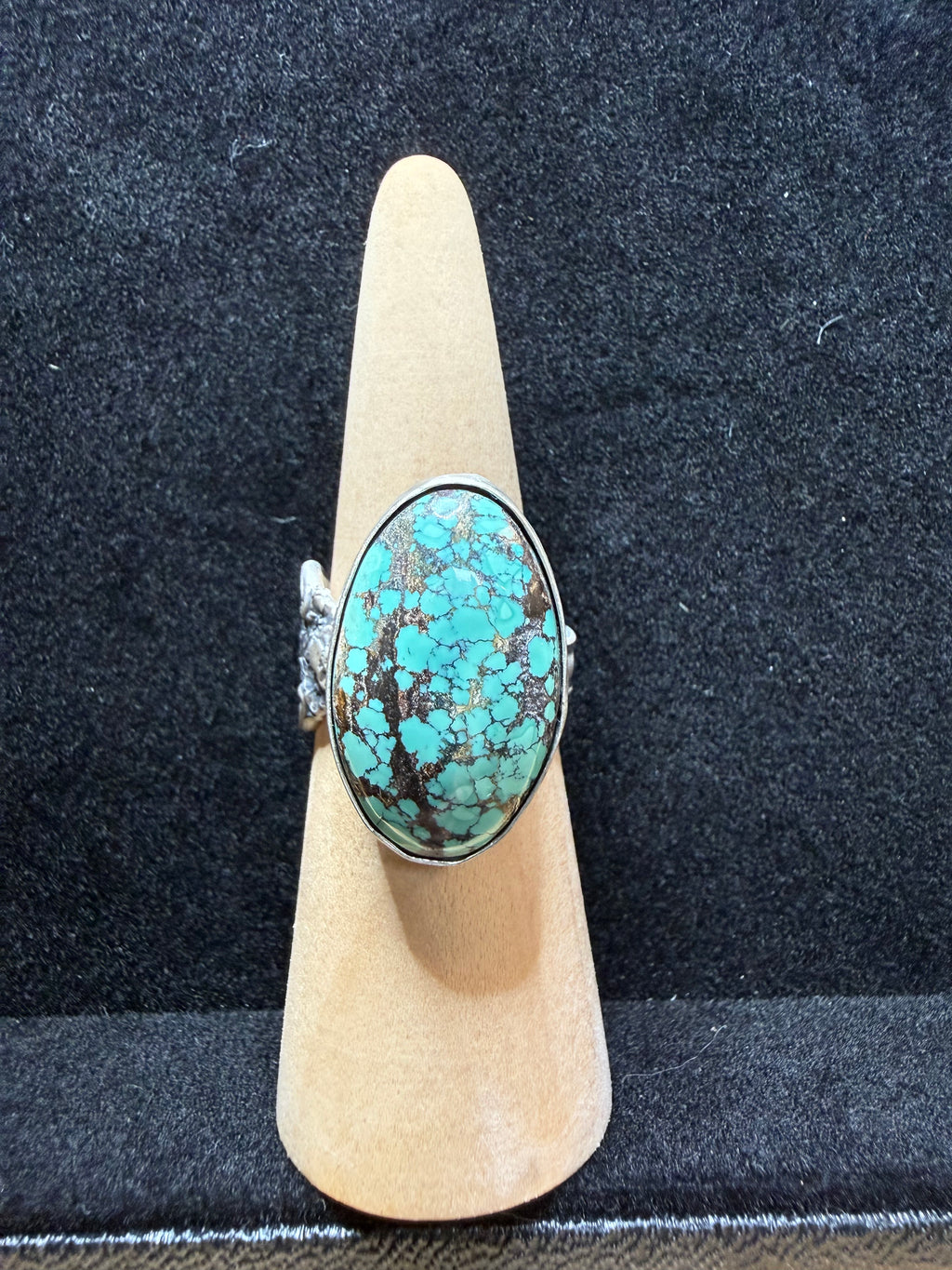 Starfox Turquoise Oval Sterling Silver Spoon Ring