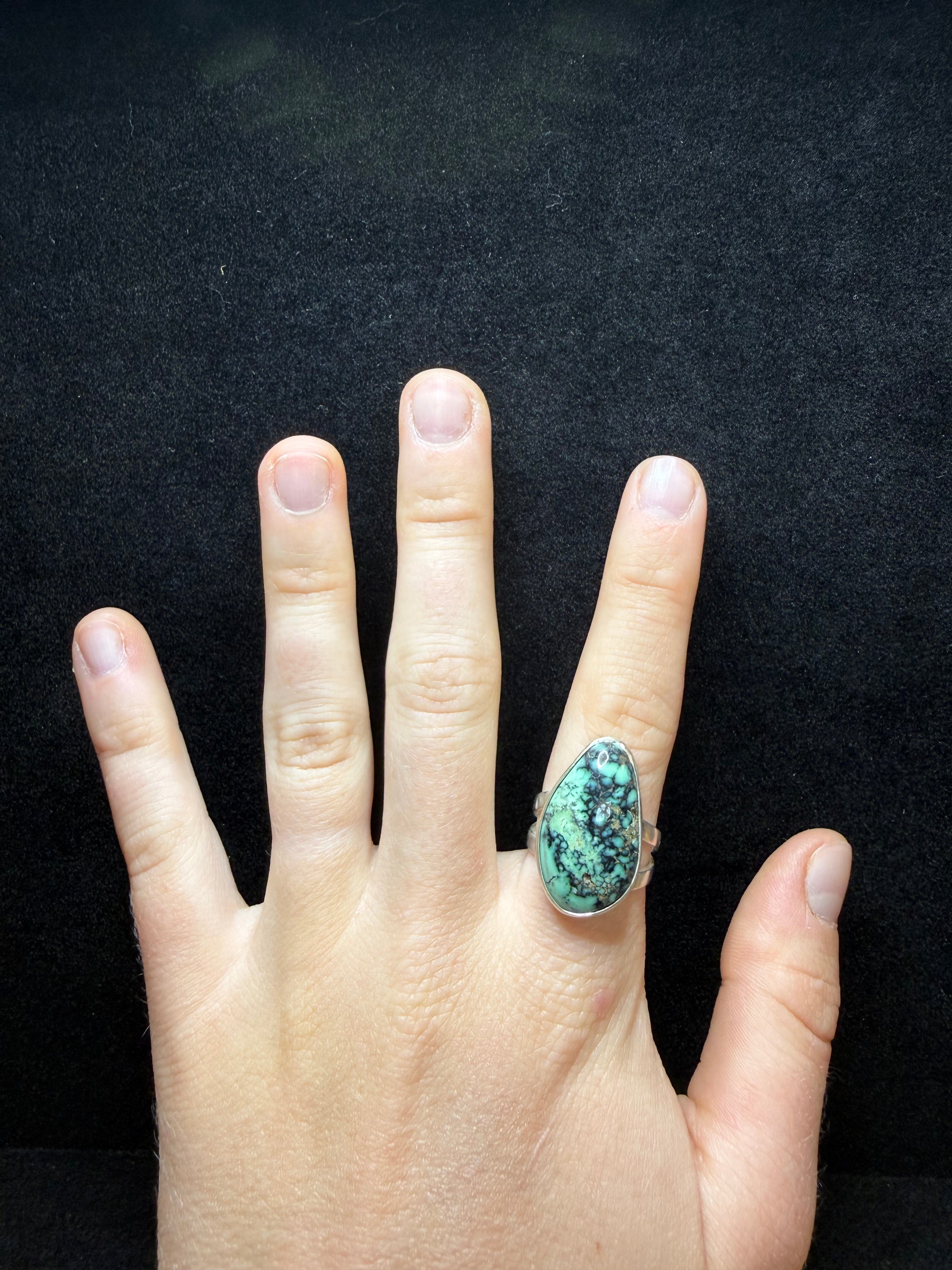 Snowville Variscite(Utah) Sterling Silver Ring