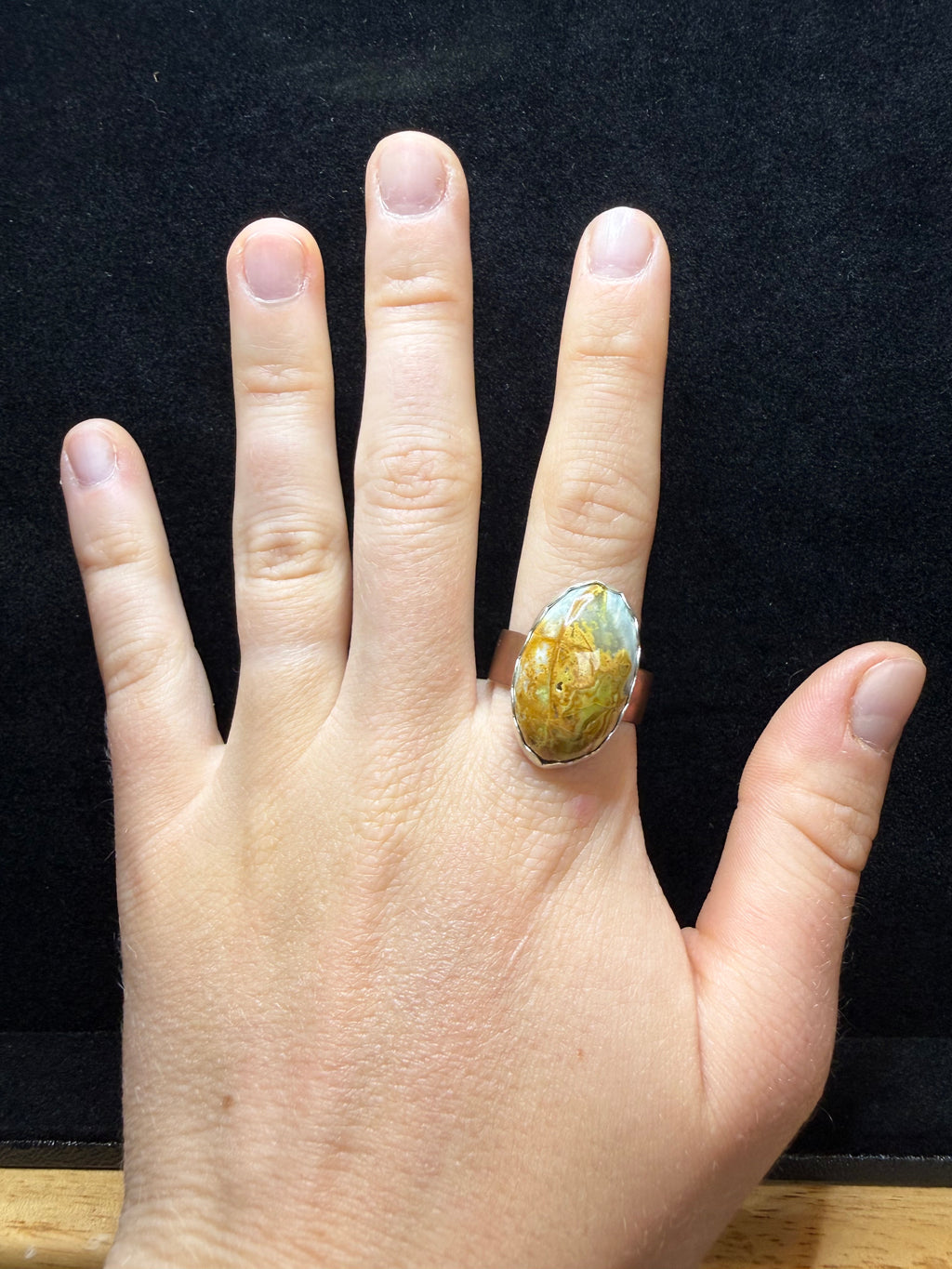 Clay Canyon Variscite Sterling Silver and Copper Ring