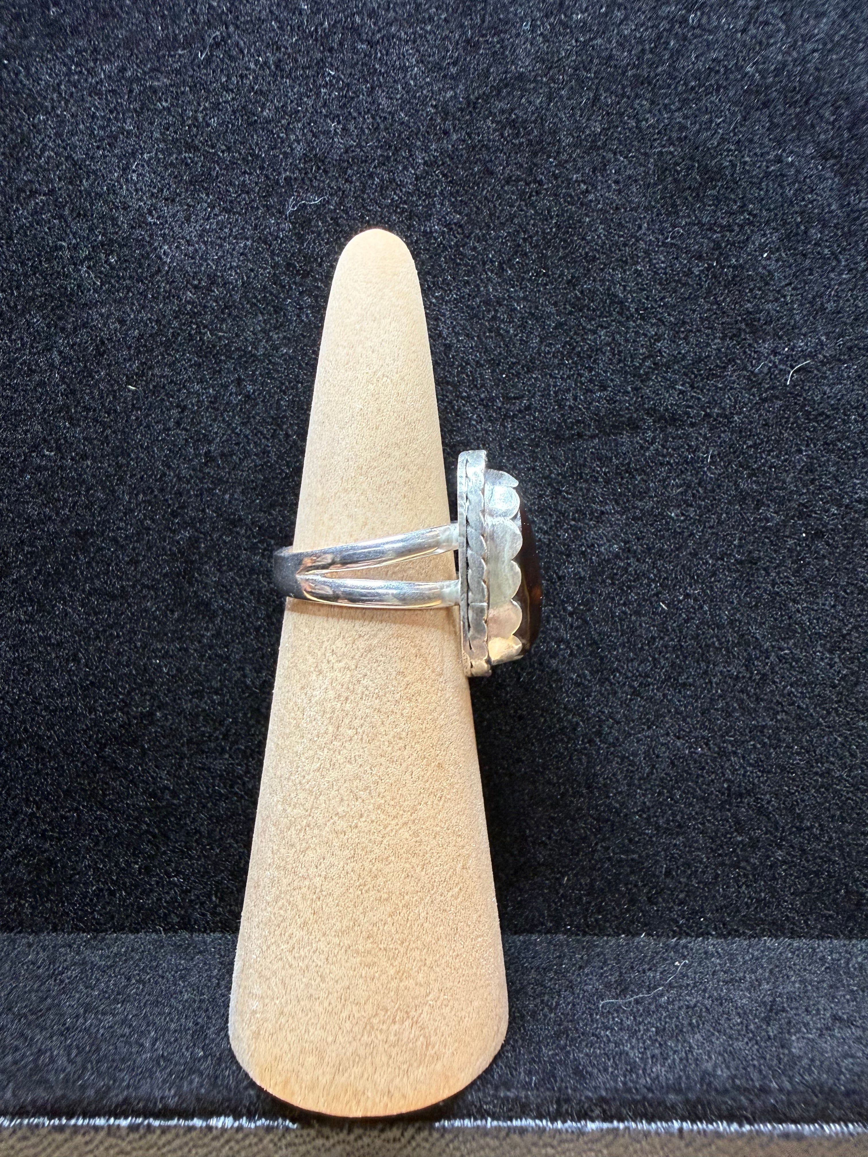 Fire Agate Sterling Silver Ring