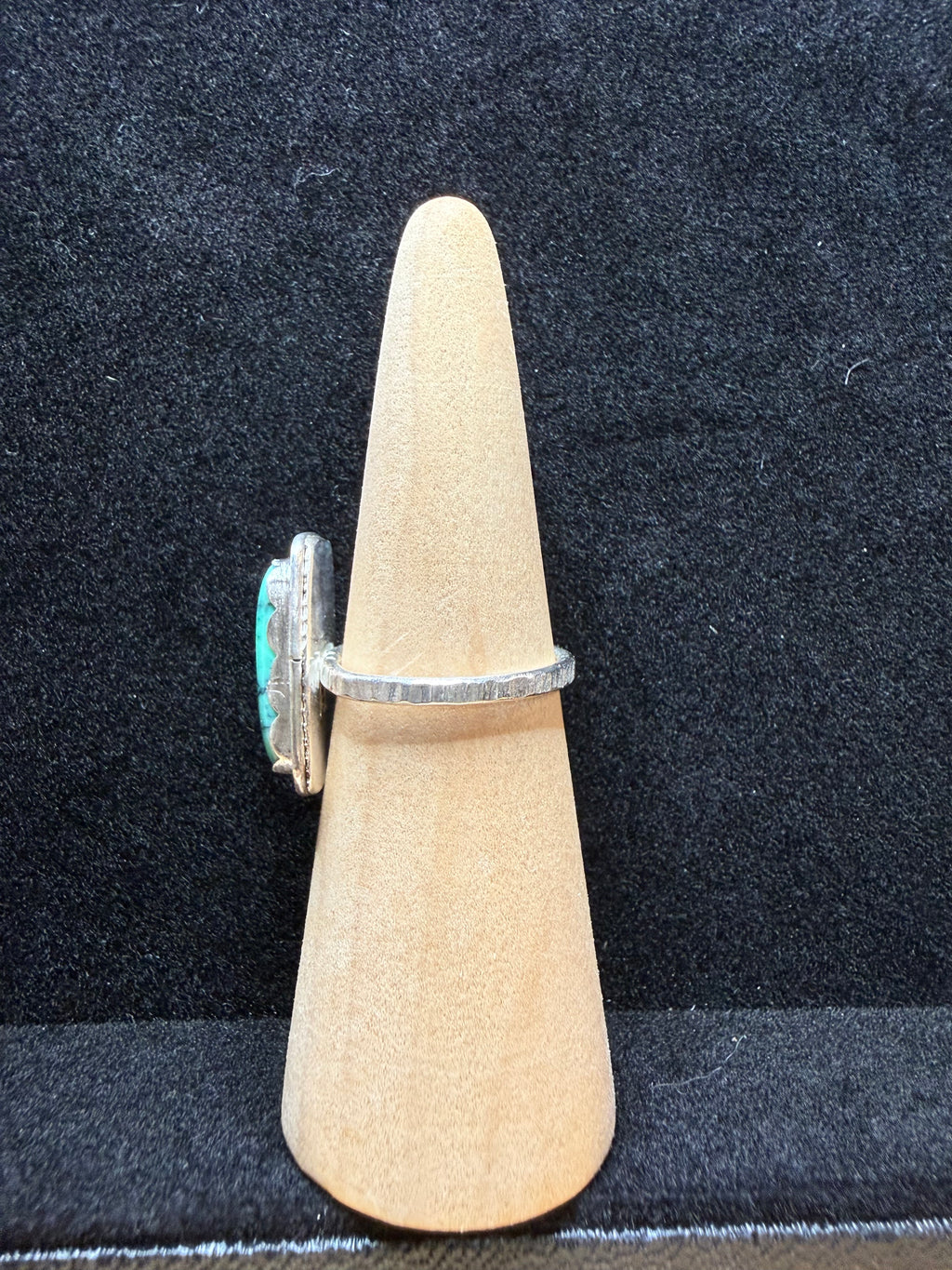 Kushk Variscite Square Sterling Silver Ring