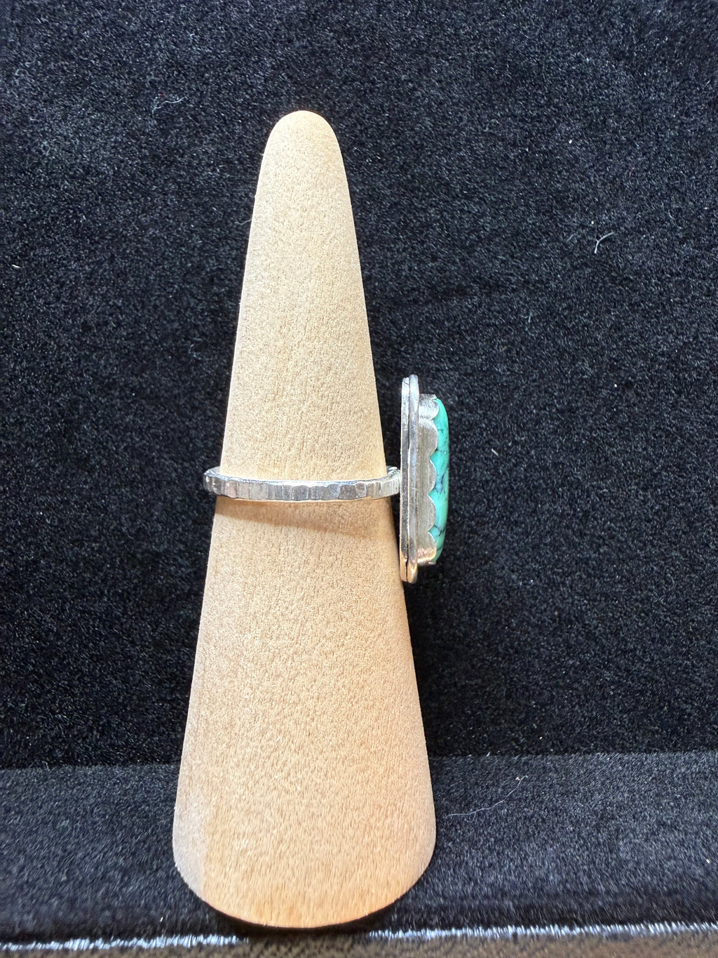 Kushk Variscite Square Sterling Silver Ring