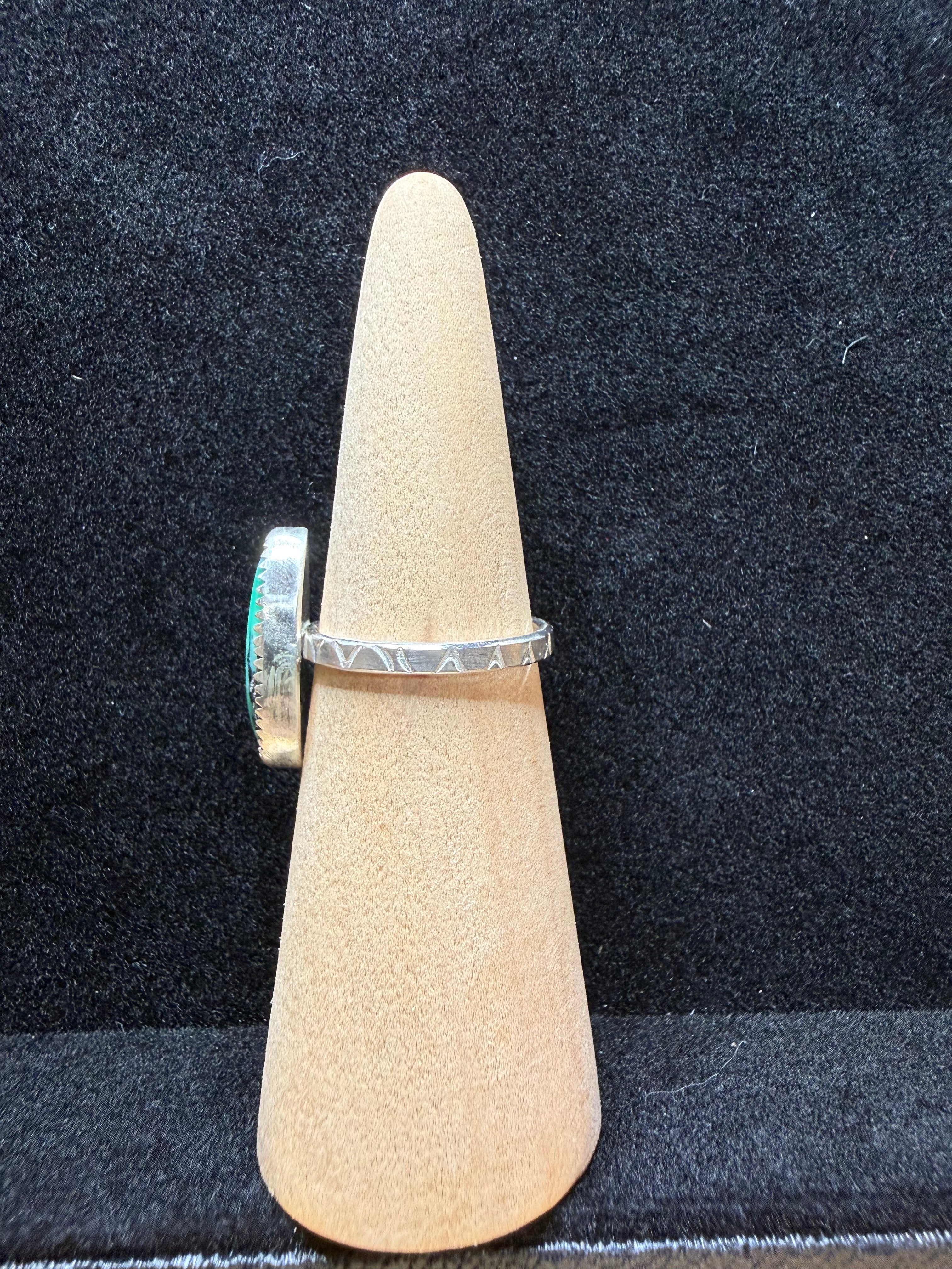 Kushk Variscite Oval Sterling Silver Ring