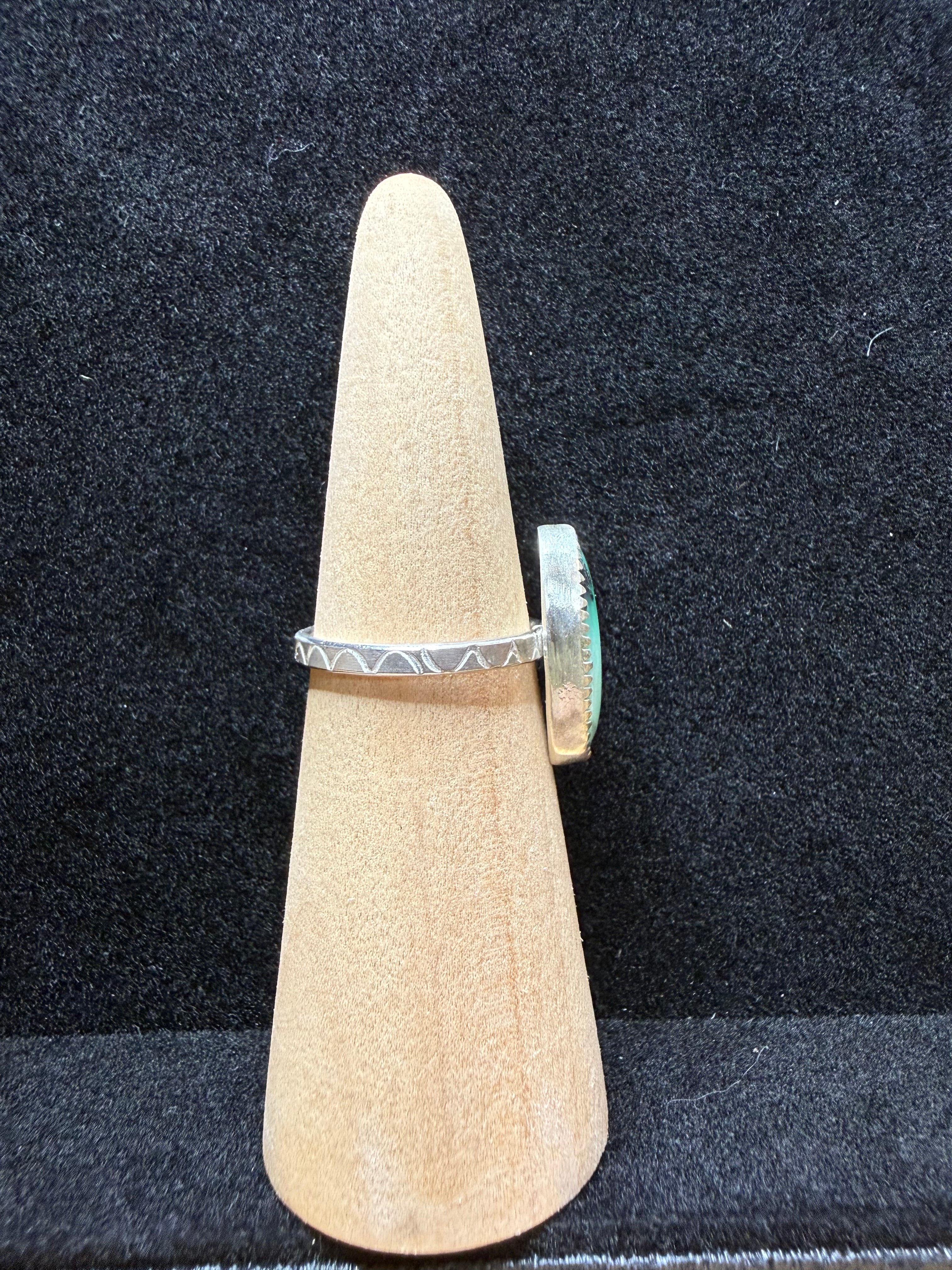 Kushk Variscite Oval Sterling Silver Ring