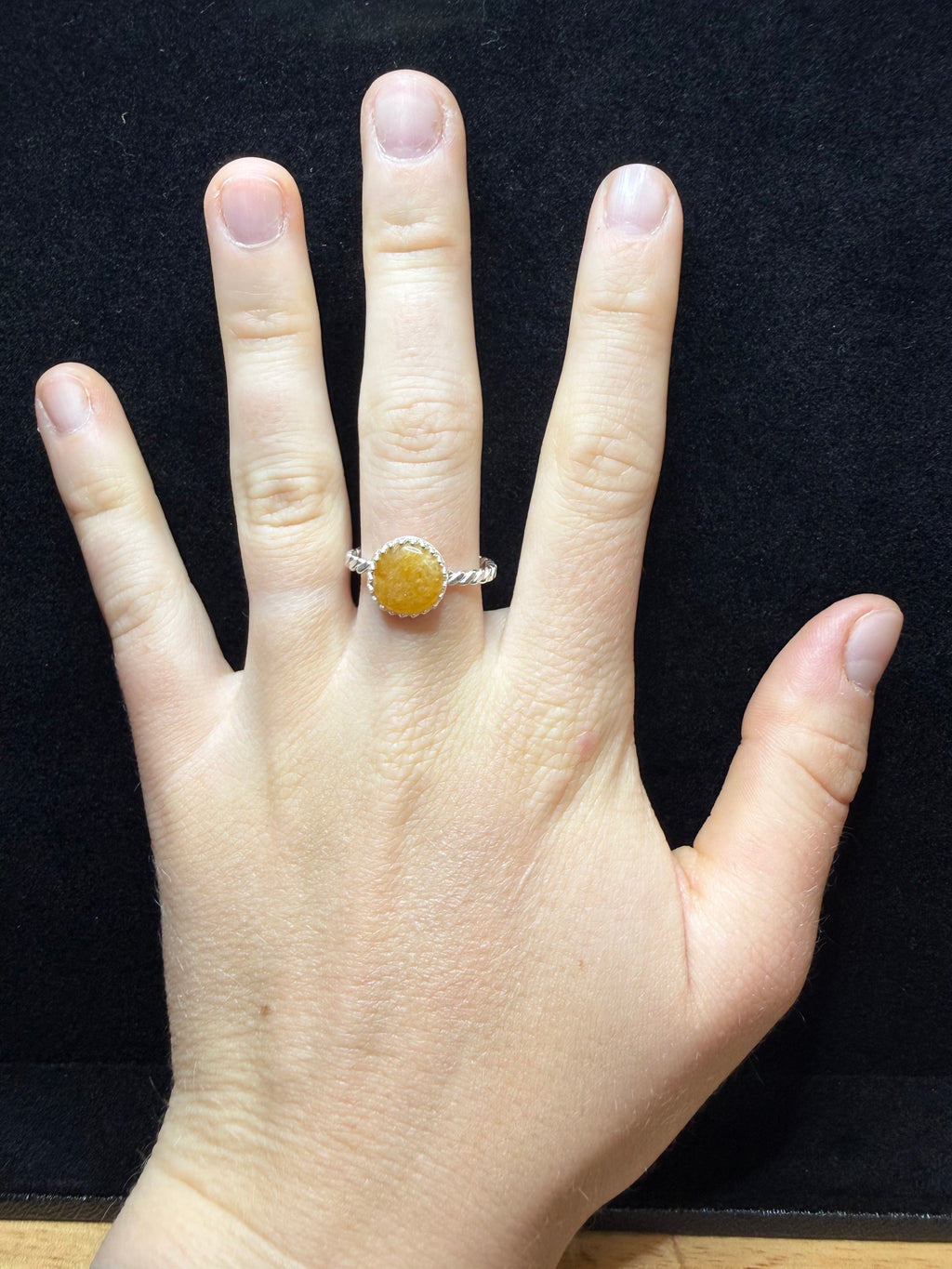 Pacific Coast Beach Stone Sterling Silver Ring
