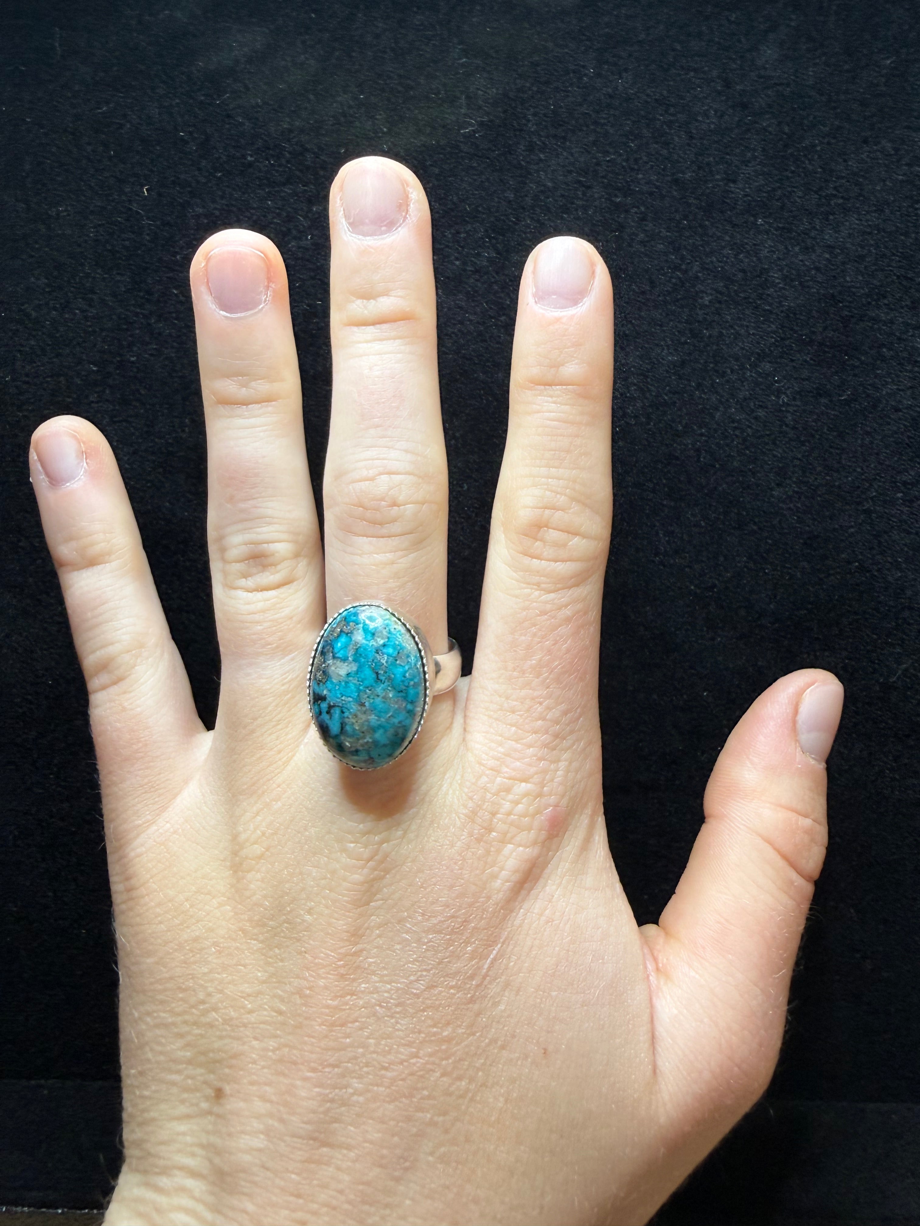 Morenci Turquoise Sterling Silver Ring