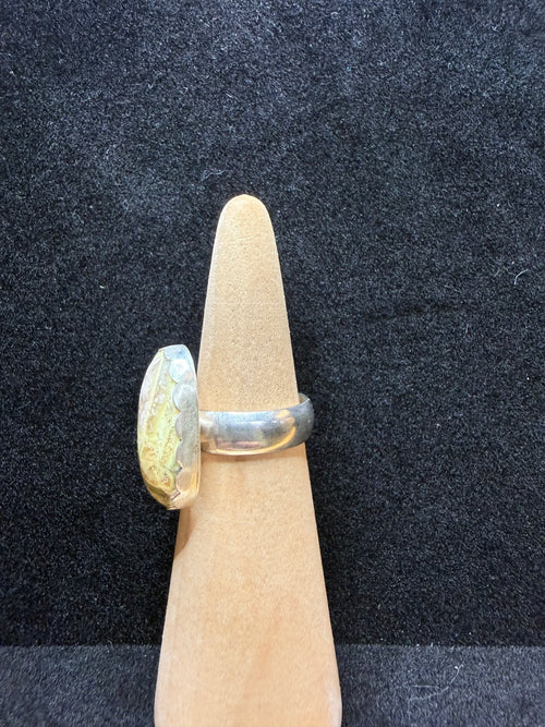 Clay Canyon Variscite Oval Sterling Silver Ring