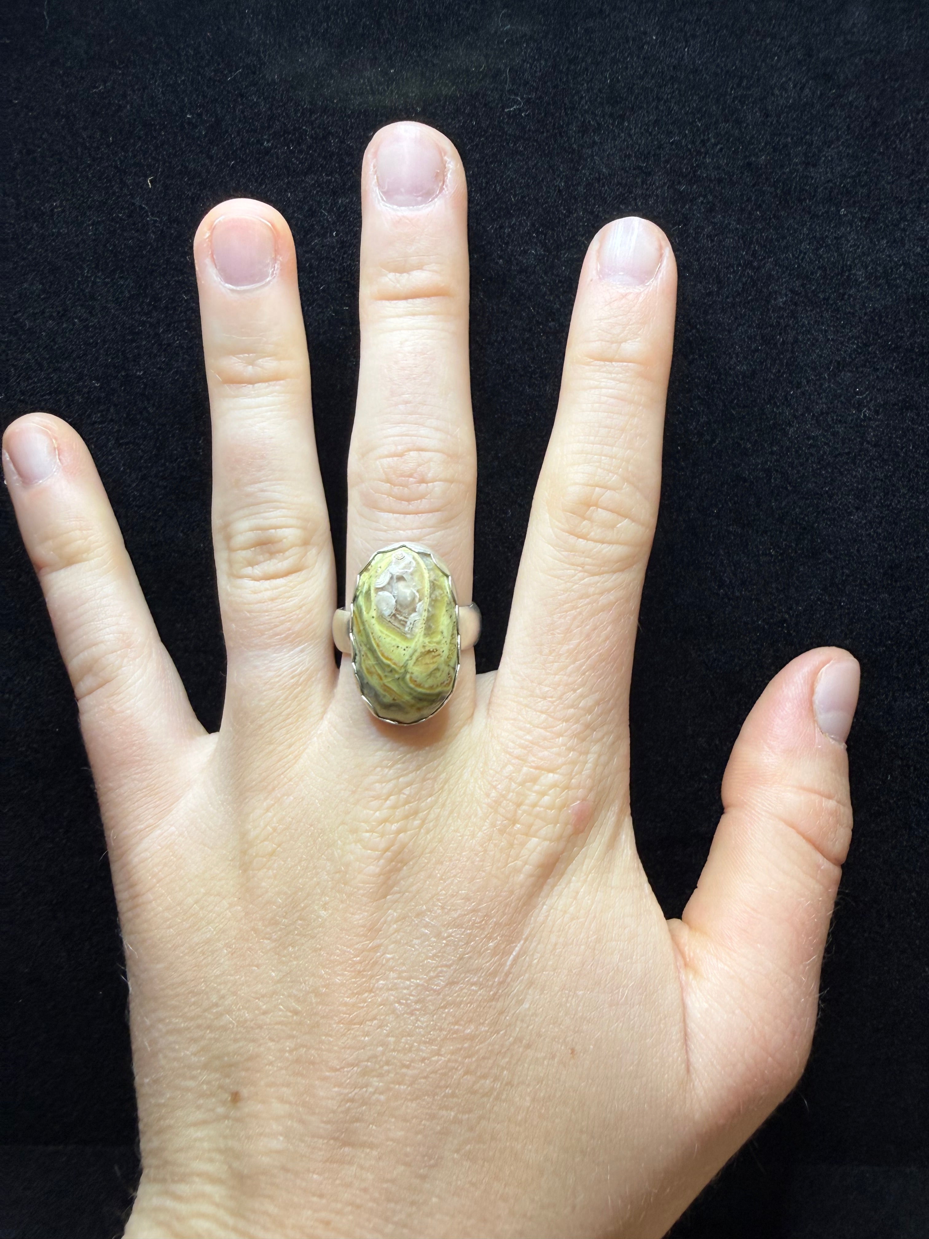 Clay Canyon Variscite Oval Sterling Silver Ring