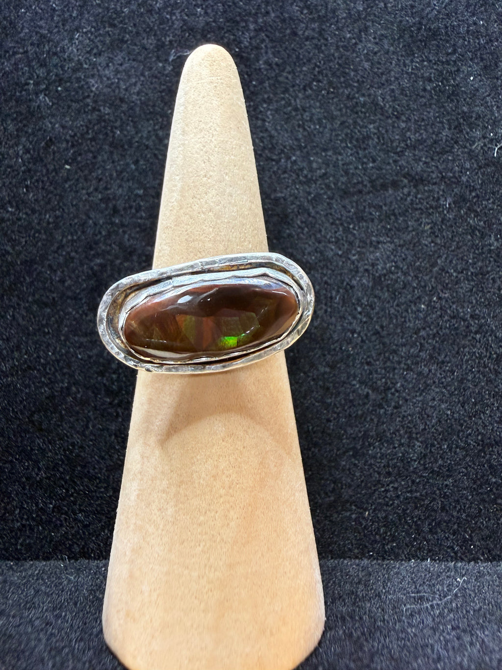 Fire Agate Sterling Silver Ring