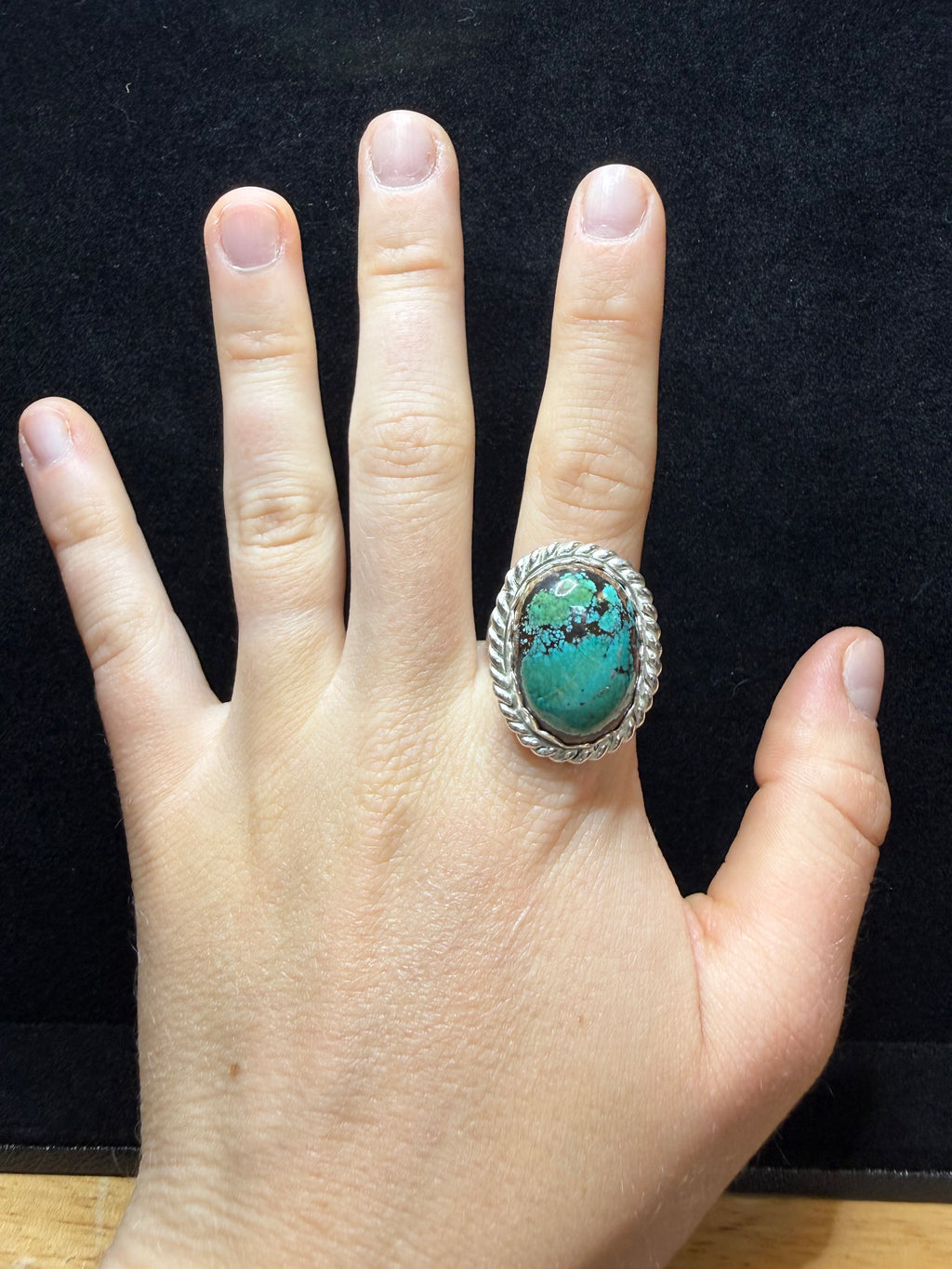 Hubei Turquoise Sterling Silver Ring