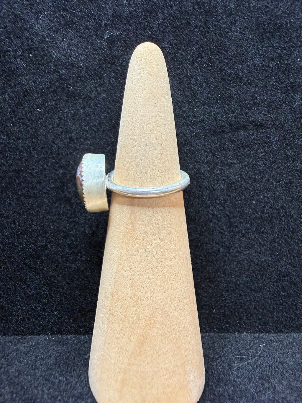 Pacific Ocean Beach Stone Sterling Silver Ring