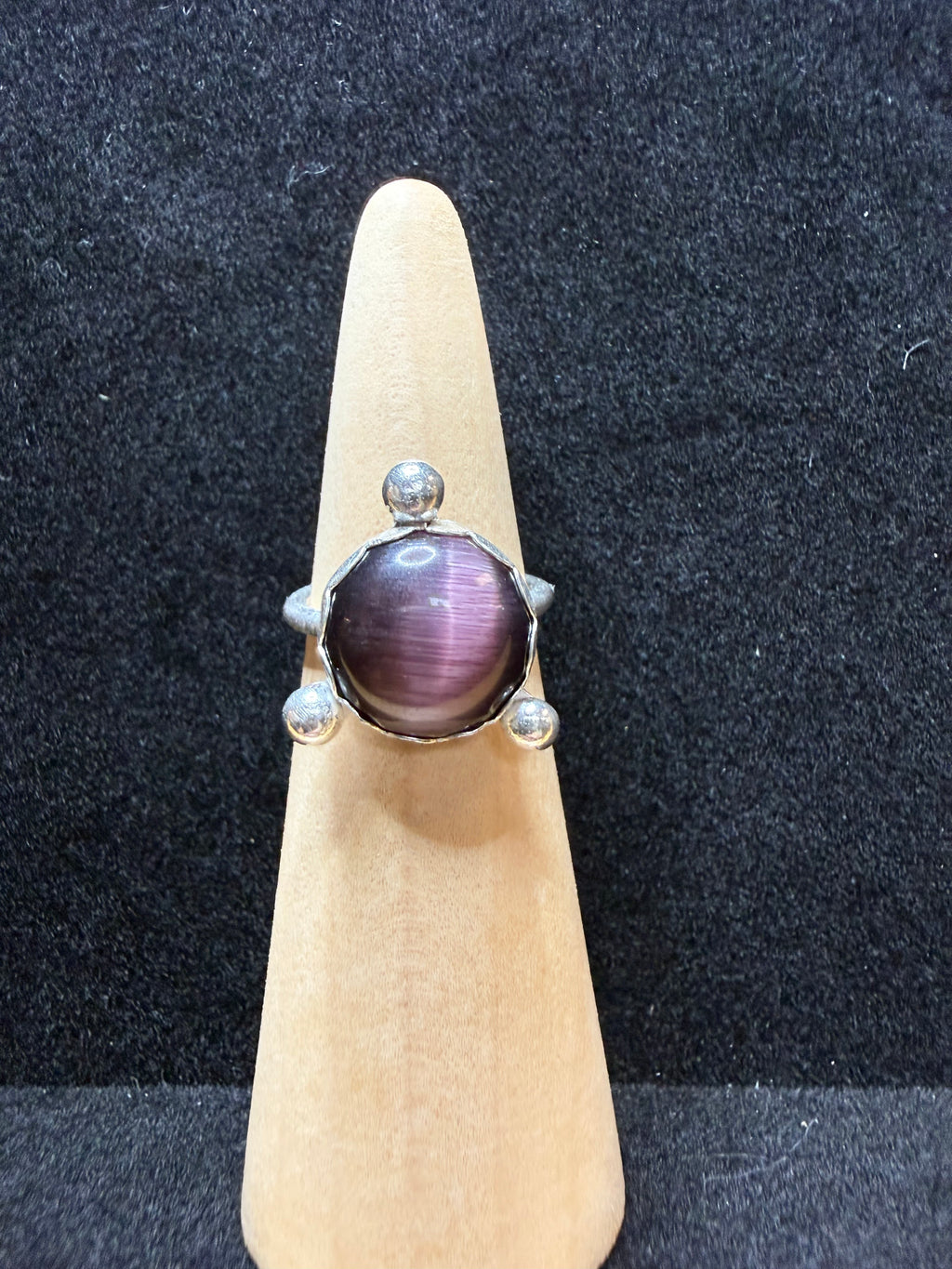 Purple Star Garnet Sterling Silver Ring