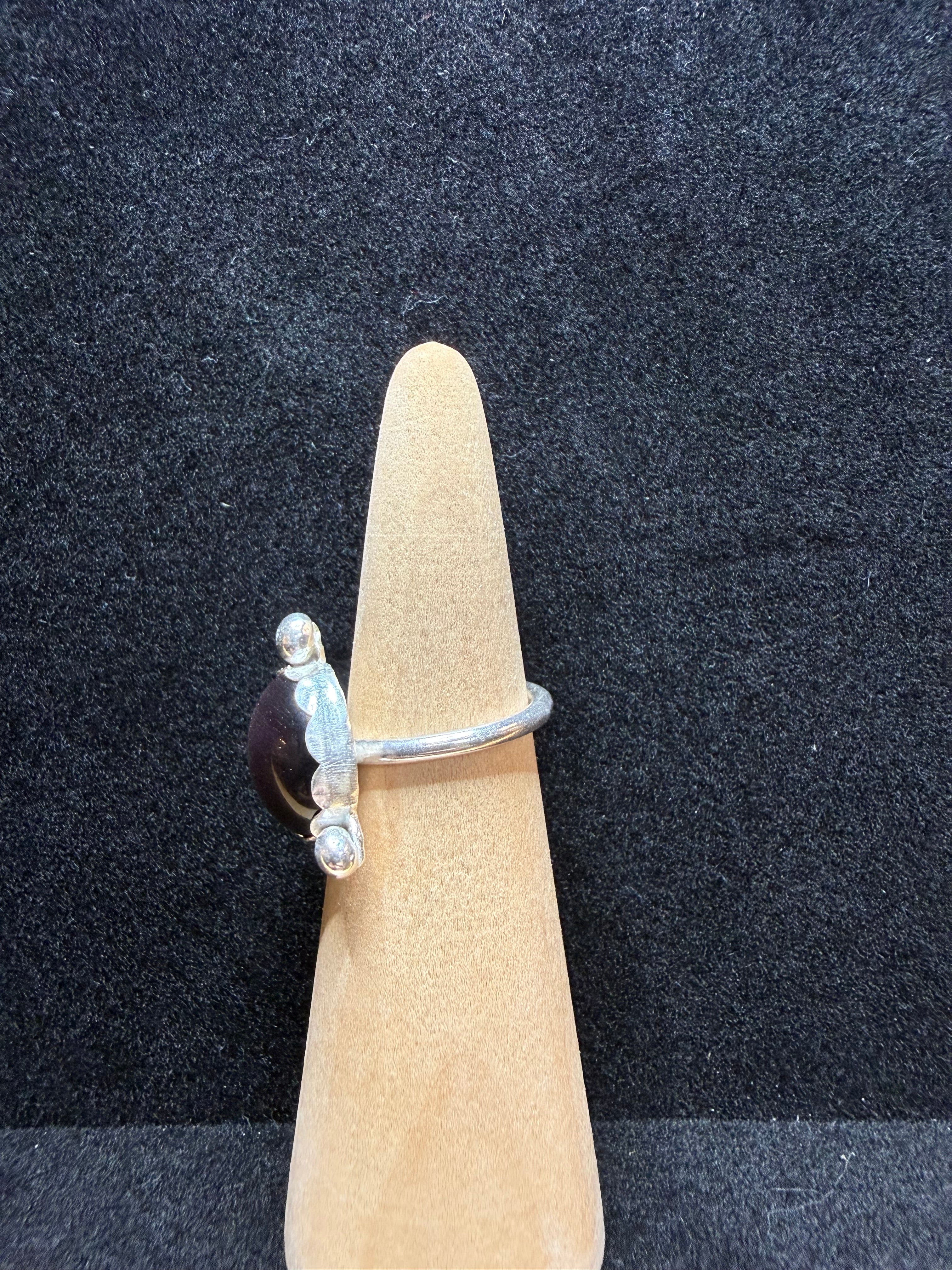 Purple Star Garnet Sterling Silver Ring