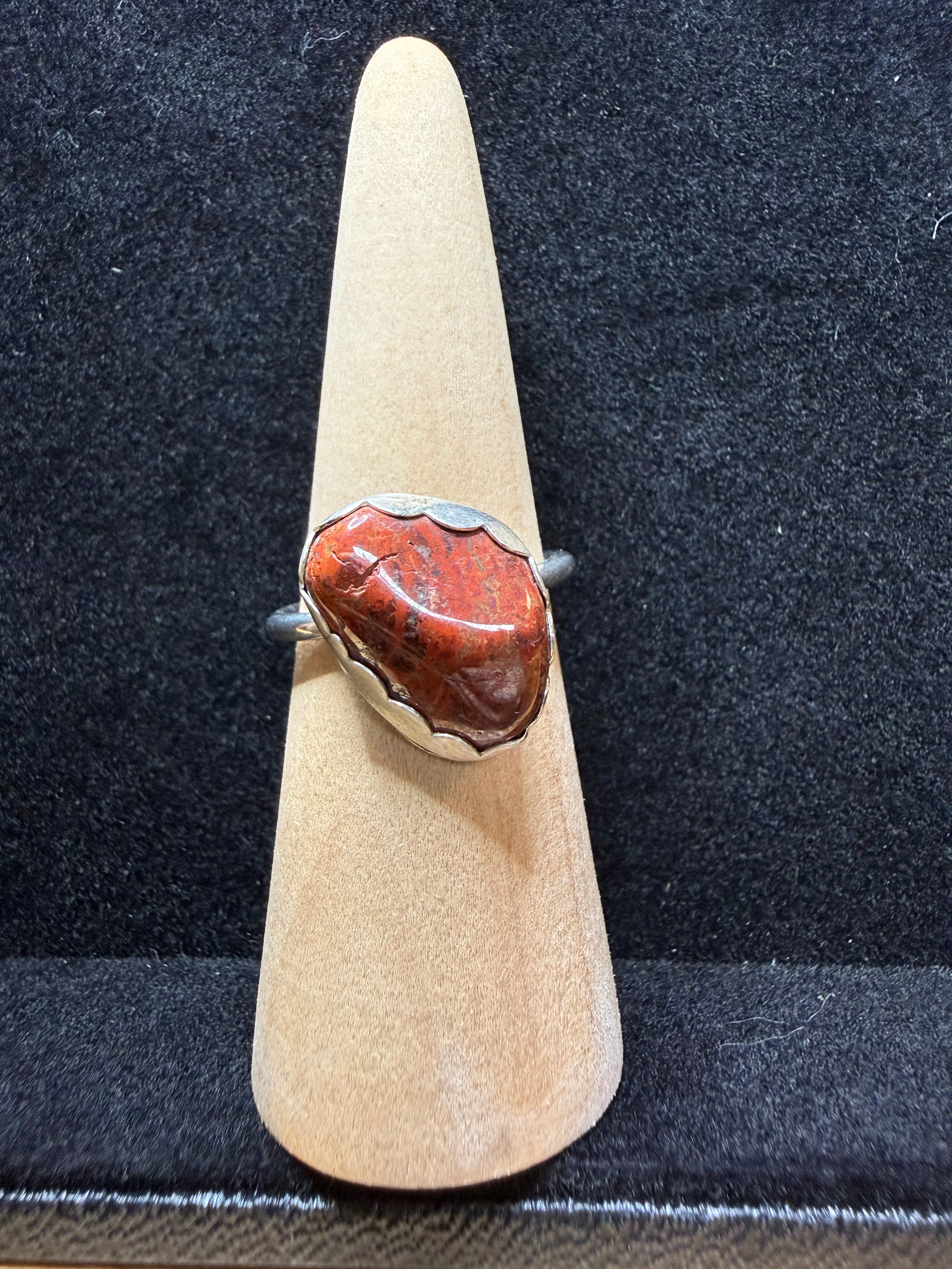 Poppy Jasper Sterling Silver Ring