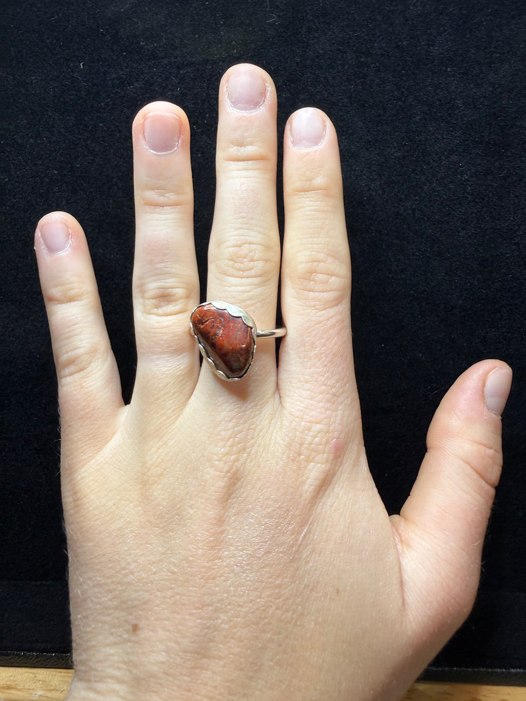Poppy Jasper Sterling Silver Ring