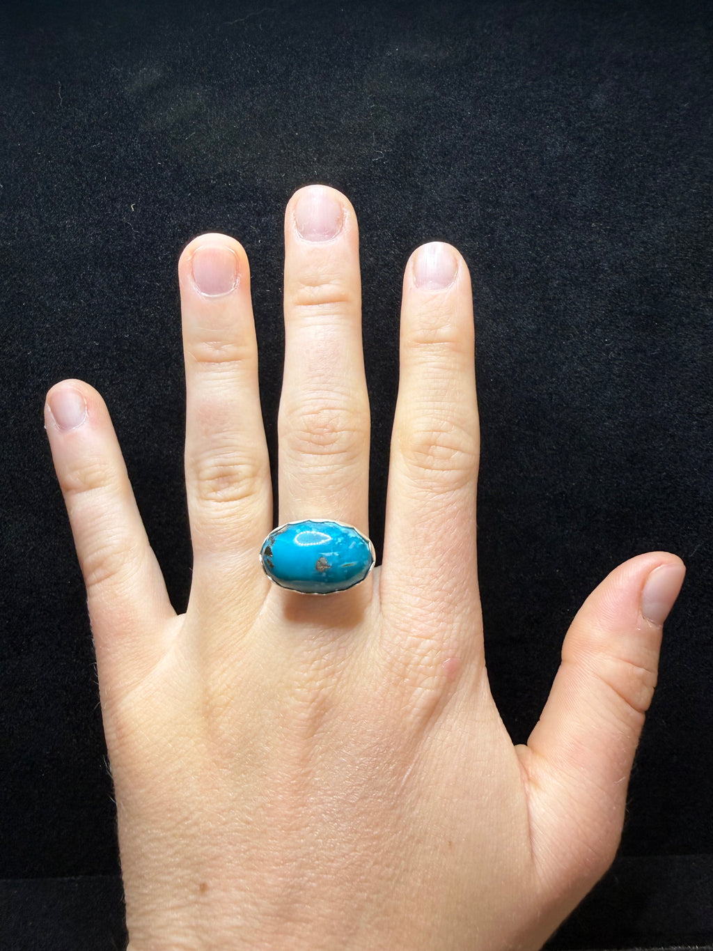 Turquoise Ring with Pyrite