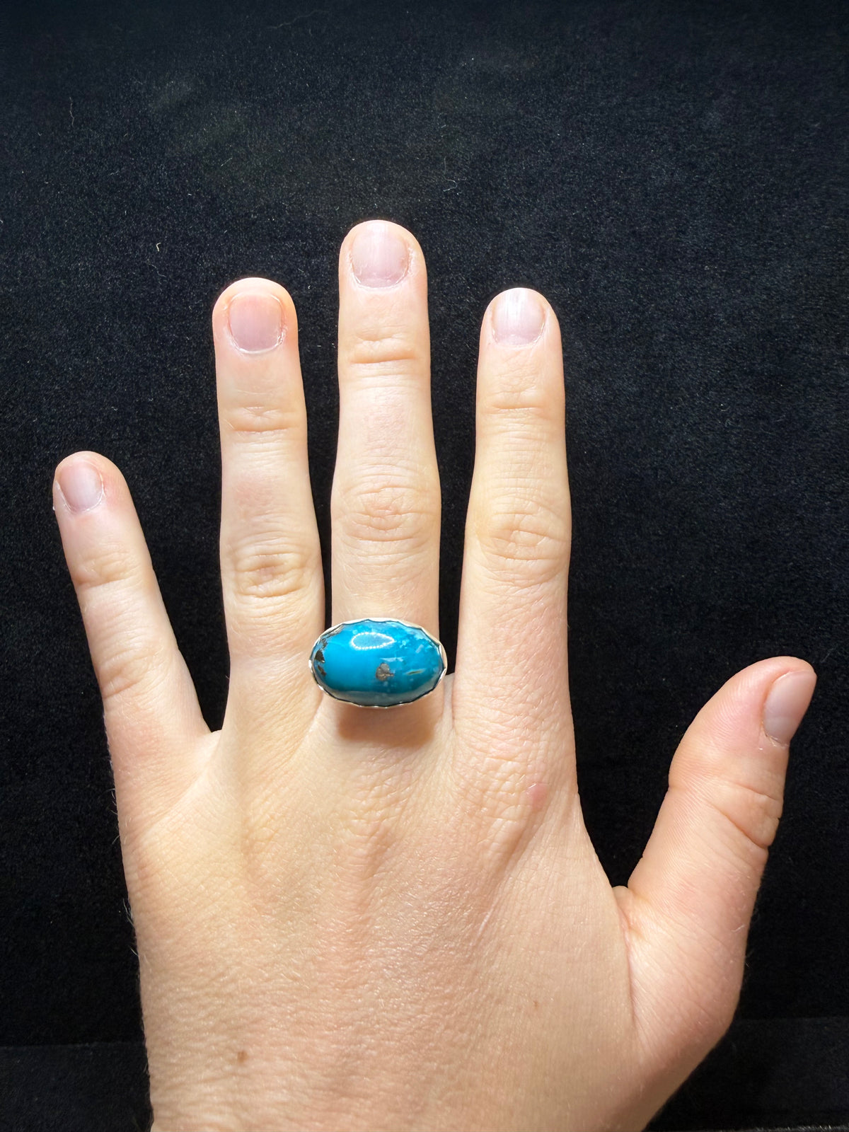 Turquoise Ring with Pyrite