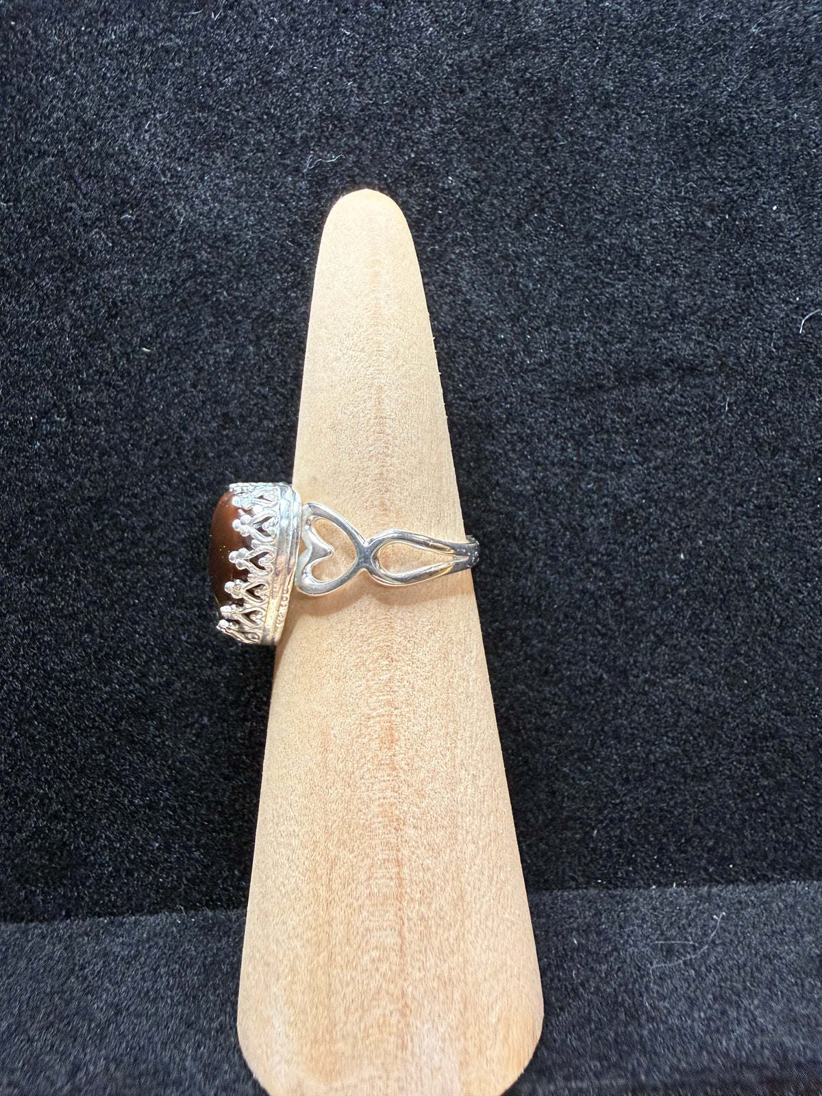 Fire Agate Heart Shaped Ring and Band