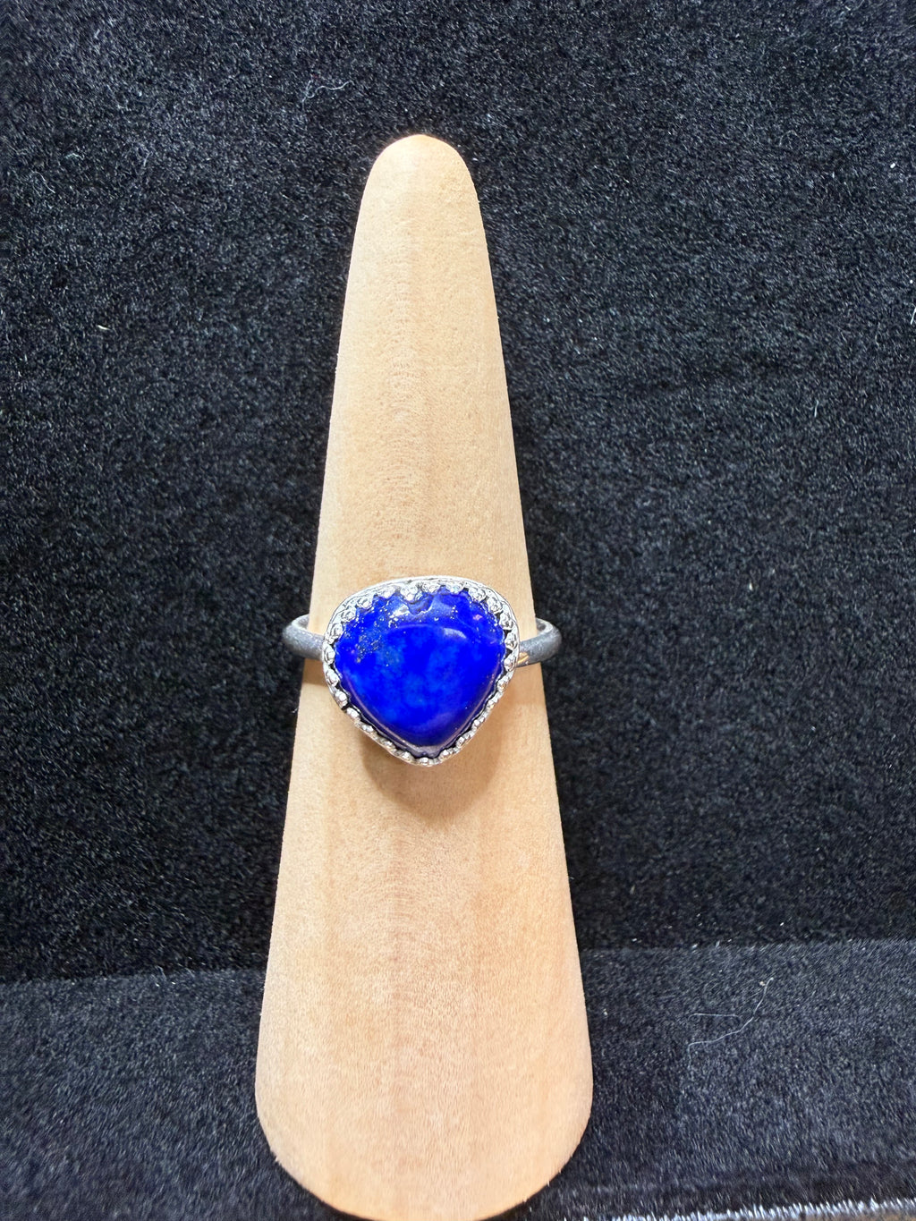 Lapis Heart Shaped Ring