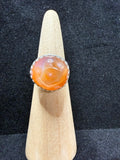 African Agate Sterling Silver Ring