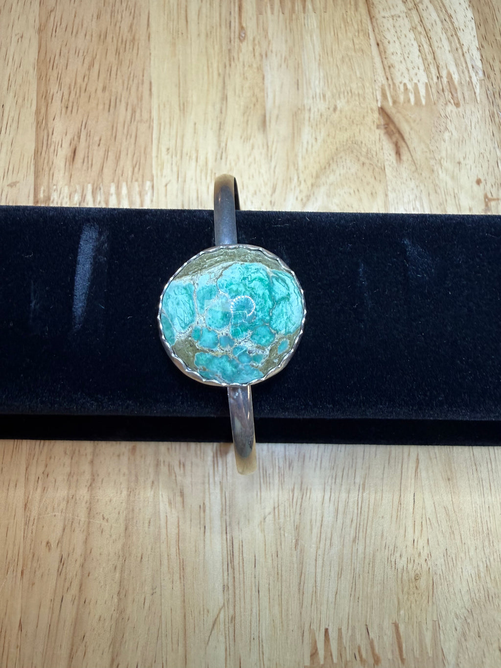 Broken Arrow Variscite Cuff Bracelet