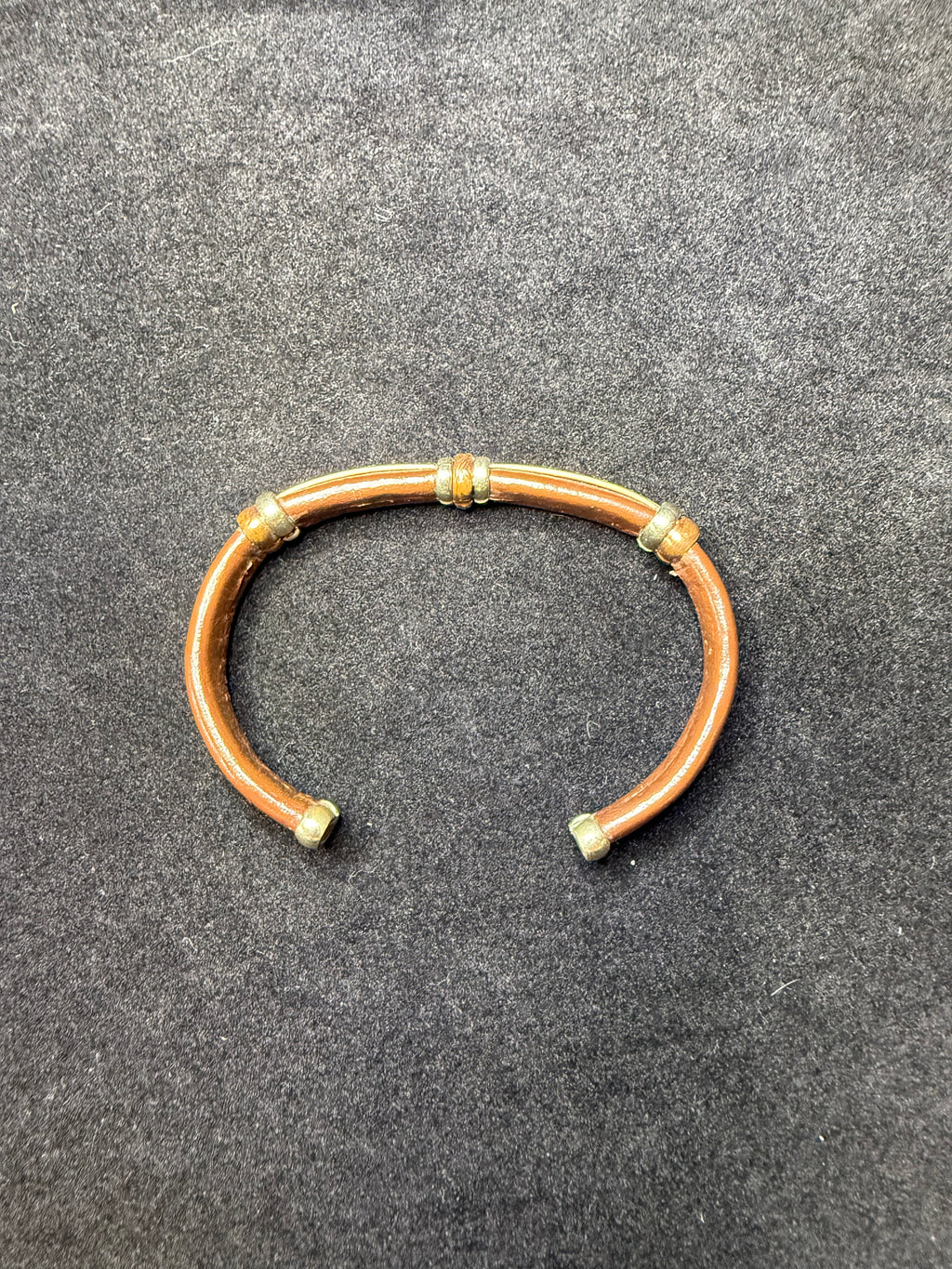 Copper and Leather Cuff Bracelet