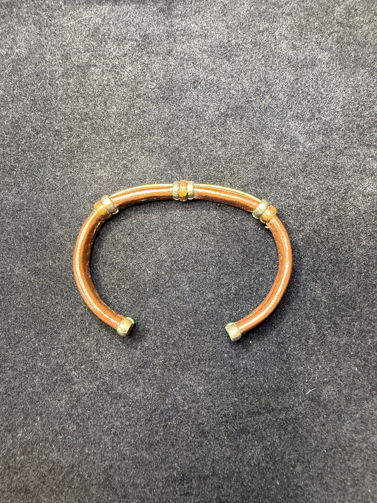 Copper and Leather Cuff Bracelet