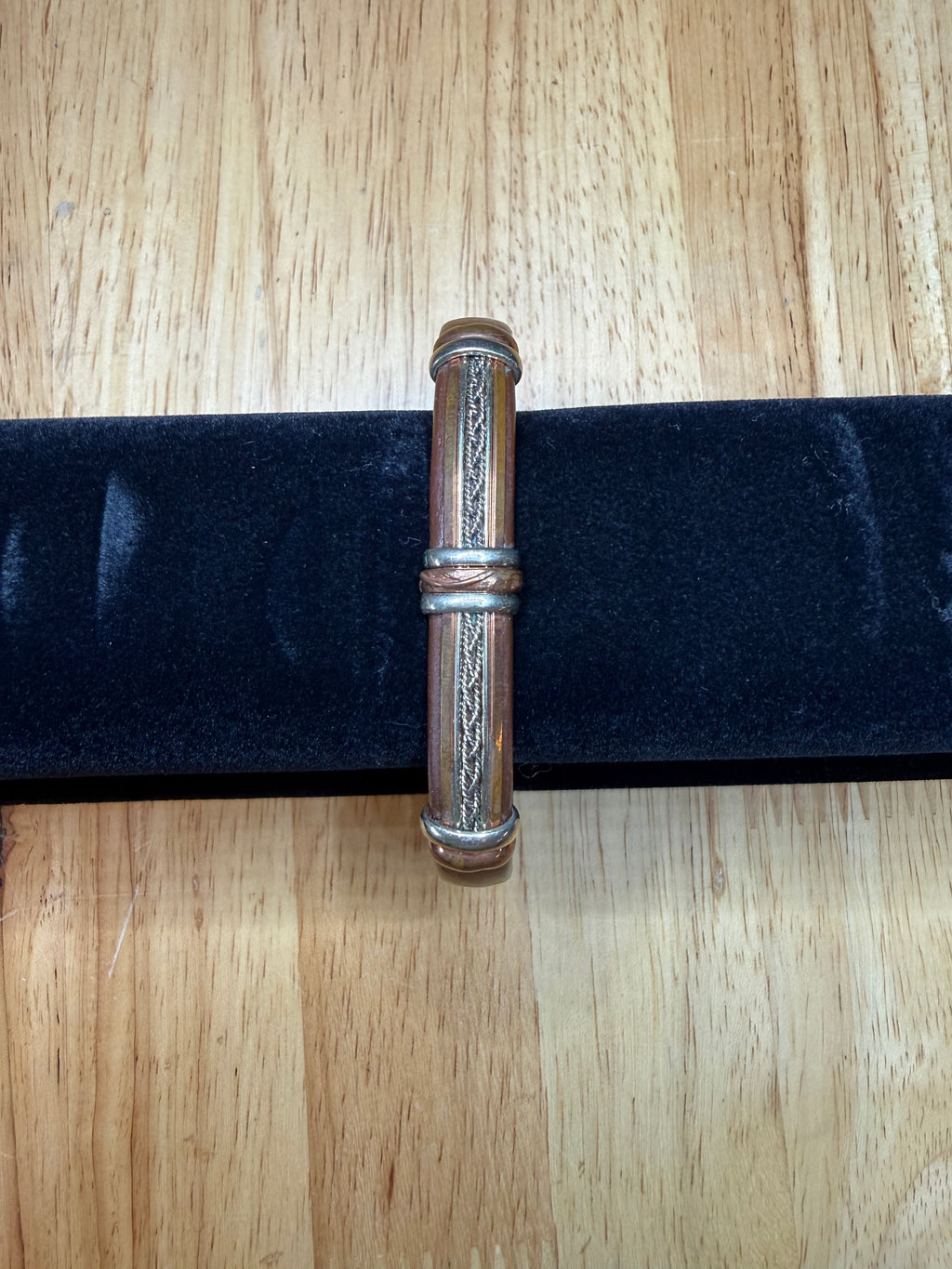 Copper and Leather Cuff Bracelet