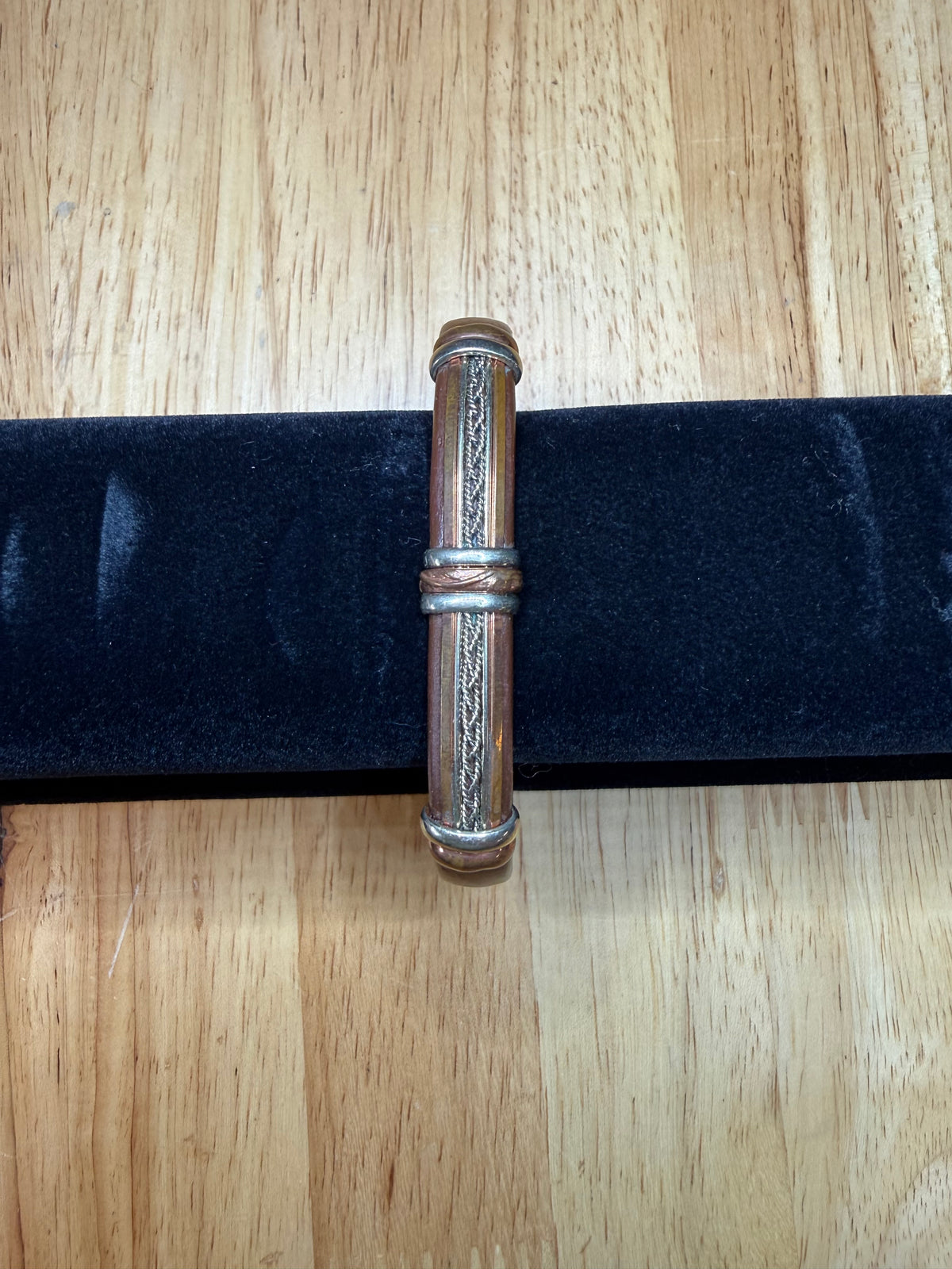Copper and Leather Cuff Bracelet