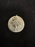 Flower and Fern Stamped Pendant