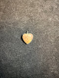 Heart Shaped Fossilized Coral Pendant