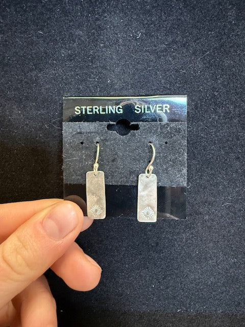 Sterling Silver Stamped Earrings