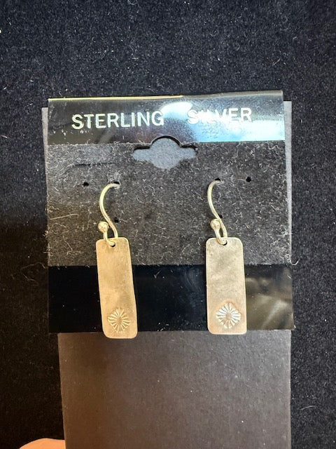 Sterling Silver Stamped Earrings