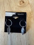 Silver Feather Earrings